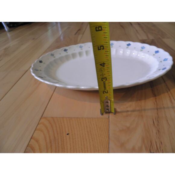 Vernon Ware by Metlox Platter 13 1/2” True Blue hand Painted Vintage - Picture 3 of 10